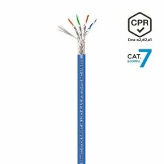 FTP Category 7 Rigid Network Cable Aisens AWG23 Blue 100 m