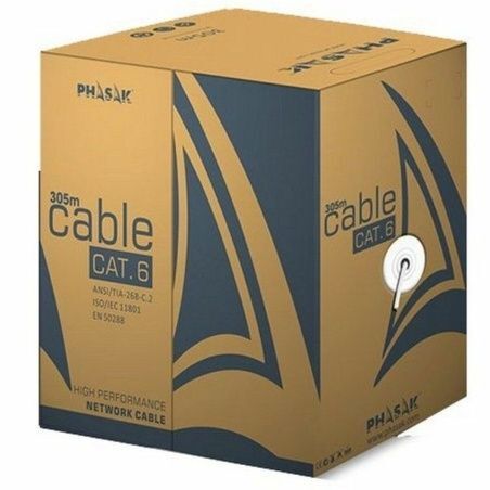 UTP Category 6 Rigid Network Cable Phasak PHR 6302 Grey 305 m