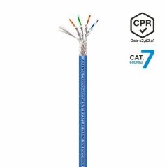 FTP Category 7 Rigid Network Cable Aisens AWG23 Blue 500 m