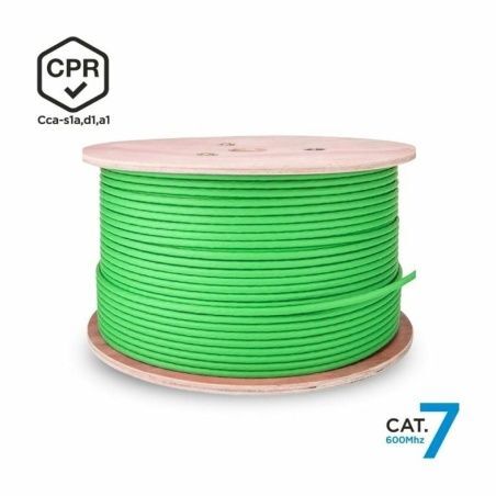 FTP Category 7 Rigid Network Cable Aisens AWG23 Green 500 m