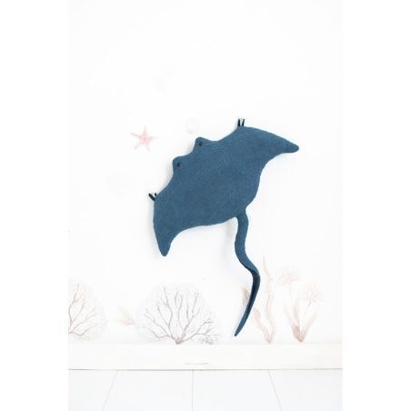 Fluffy toy Crochetts OCÉANO Blue Octopus Whale Manta ray 29 x 84 x 29 cm 4 Pieces