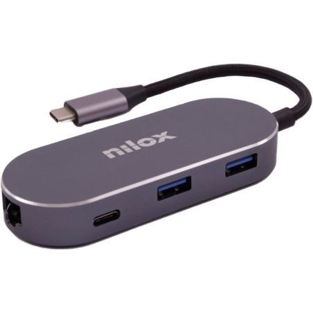 Hub USB Nilox NXDSUSBC02 Grigio