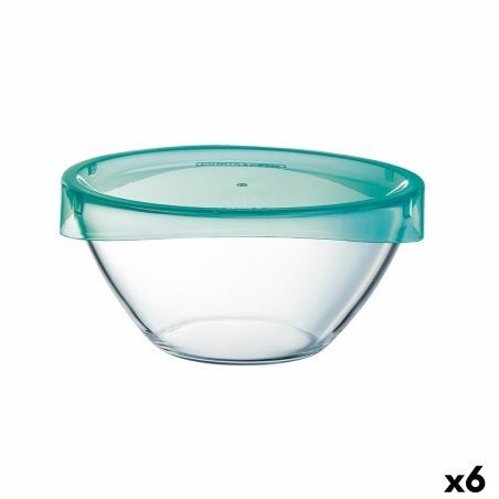 Salad Bowl Luminarc Keep'n Lagon Transparent With lid Glass (23 cm) (6 Units)
