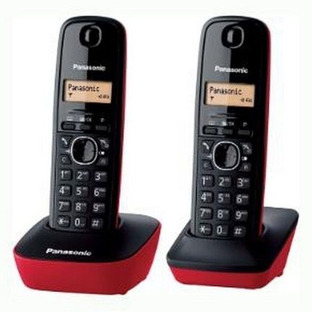 Telefono Senza Fili Panasonic KXTG1612SPR DECT Rosso Ambra Nero/Rosso Rosso/Nero Negro