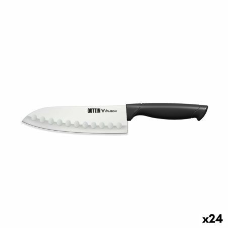 Kitchen Knife Quttin Santoku Black 17 cm (24 Units)