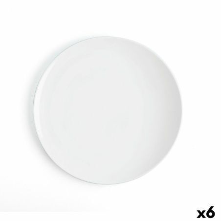 Flat plate Ariane Coupe Ceramic White (Ø 31 cm) (6 Units)