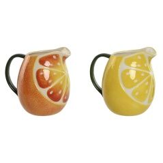 Jug Home ESPRIT Stoneware Modern Lemon Orange (2 Units)