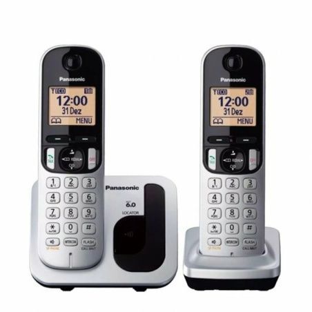 Telefono Senza Fili Panasonic KX-TGC212 (2 pcs) Ambra Argentato Metallizzato