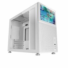 Case computer desktop ATX Mars Gaming MC-LCD Bianco