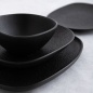 Piatto da pranzo Bidasoa Fosil Nero Ceramica Quadrato 21,1 x 20,3 x 2,3 cm (9 Unità)