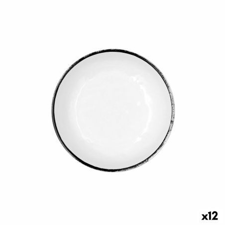 Bowl Quid Select Filo White Black Plastic 16,6 x 5,8 cm (12 Units)