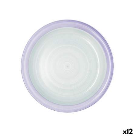 Piatto da pranzo Quid Kaleido Verde Viola Ceramica 27 cm (12 Unità)