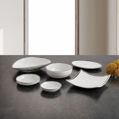 Flat Plate Quid Select Filo White Black Plastic Triangular 26 x 21 x 5,9 cm (9Units)