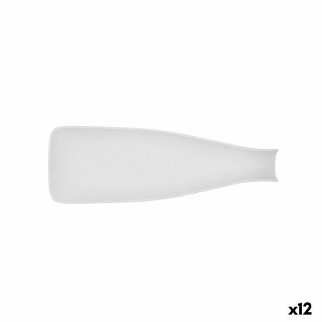 Vassoio per aperitivi Bidasoa Fosil Bianco Ceramica Allumina Bottiglia 31 x 10,1 x 4 cm (12 Unità)