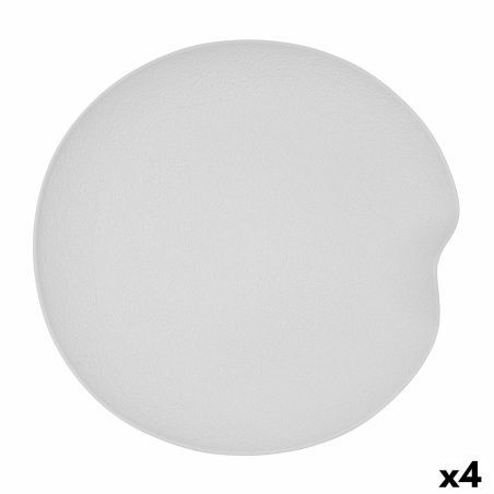Vassoio per aperitivi Bidasoa Fosil Bianco Ceramica Allumina 31,4 x 31,2 x 4 cm (4 Unità)