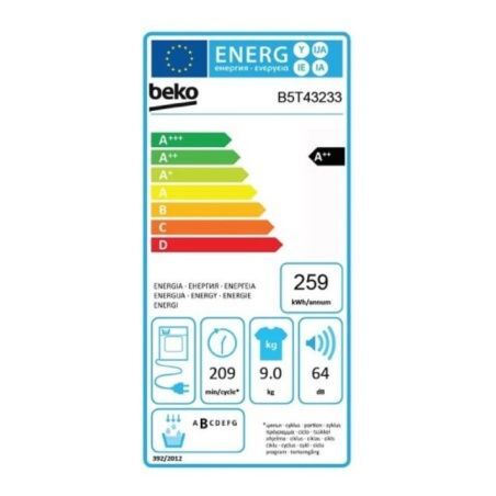 Asciugatrice a condensazione BEKO B5T42243 8 KG Bianco