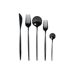 Cutlery DKD Home Decor Black Stainless steel 3 x 1,5 x 13 cm 20 Pieces