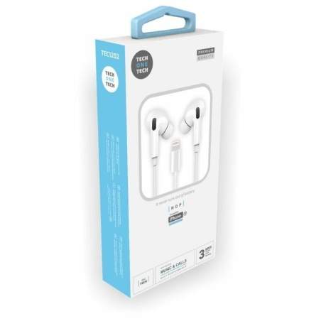 Headphones with Microphone Tech One Tech TEC1203 White 10 Units