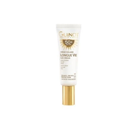 Facial Sun Cream Guinot Longue Vie SPF 50+ 50 ml Anti-ageing