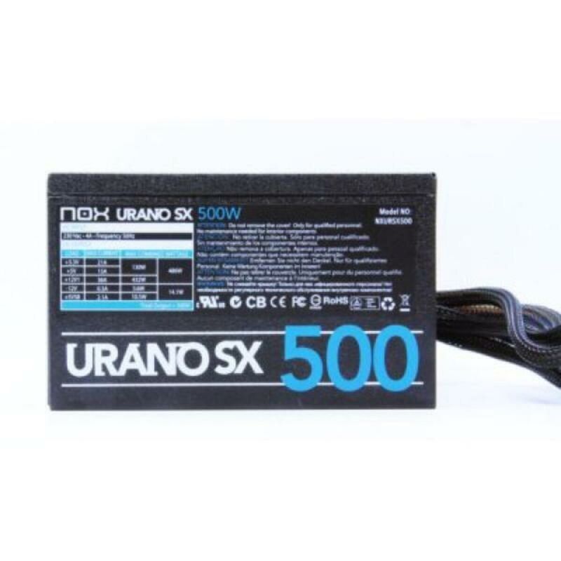 Fonte di Alimentazione Nox Urano SX ATX 500W ATX 500 W CE & RoHS, FCC