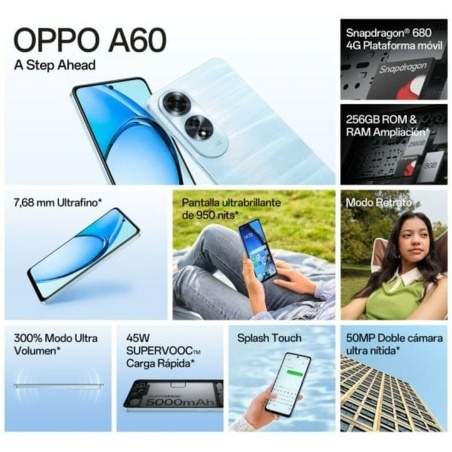 Smartphone Oppo Oppo A60 6,7" Octa Core 8 GB RAM 256 GB Azzurro