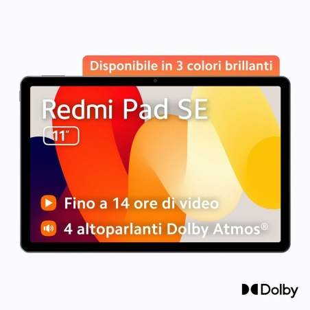 Tablet Xiaomi Redmi Pad SE Qualcomm Snapdragon 680 4 GB RAM 128 GB Porpora