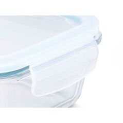 Lunch box Transparent Silicone Borosilicate Glass 1,5 L 24,5 x 7,6 x 19 cm (12 Units)