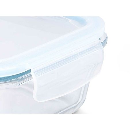 Porta pranzo Trasparente Silicone Vetro Borosilicato 1,5 L 24,5 x 7,6 x 19 cm (12 Unità)
