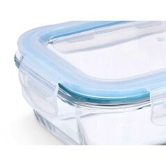 Set of lunch boxes Transparent Silicone Borosilicate Glass (4 Units)
