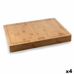 Cutting board Quttin Bamboo 45 x 35 x 1,2 cm (4 Units)