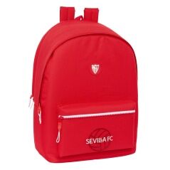 Rucksack for Laptop and Tablet with USB Output Sevilla Fútbol Club Red 31 x 44 x 18 cm