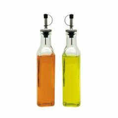 Oil and Vinegar Set Transparent Crystal 300 ml (24 Units)