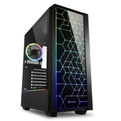Case computer desktop ATX Sharkoon LIT 100 Nero