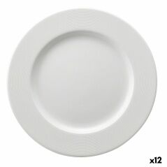 Flat plate Ariane Orba Ceramic White (Ø 27 cm) (12 Units)