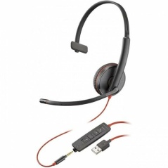 Auricolari con Microfono Plantronics 209746-201 Nero