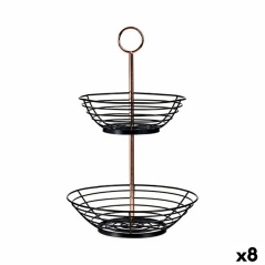 Fruit Bowl Black Copper Iron 28,5 x 8,5 x 28,5 cm (8 Units)