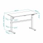 Desk TooQ TQESSD01-BK Black Steel (140 x 60 cm)