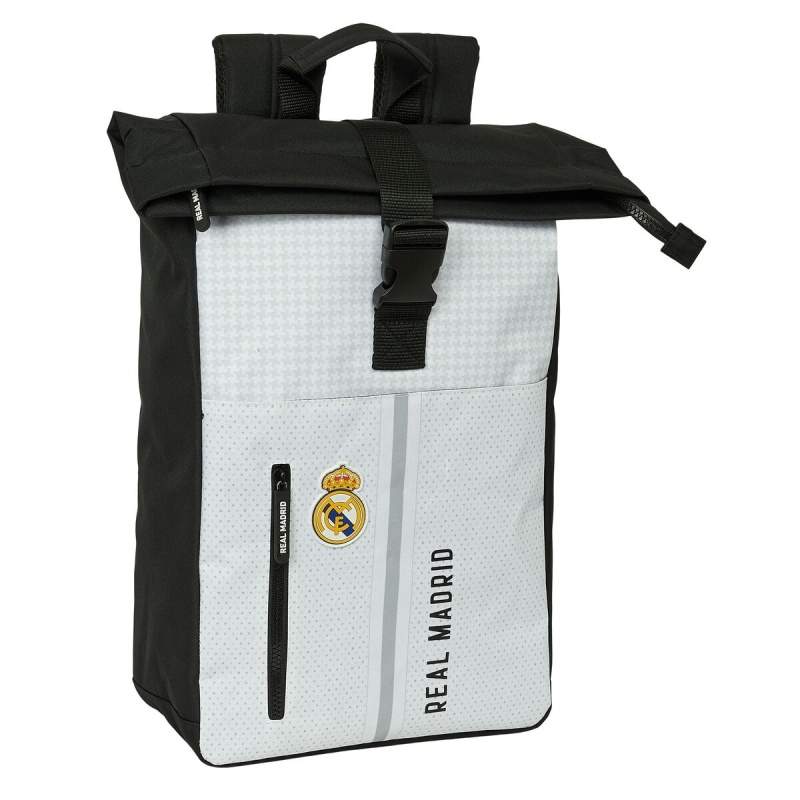 Zaino per Portatile Real Madrid C.F. 24/25 Bianco Grigio 28 x 42 x 13 cm