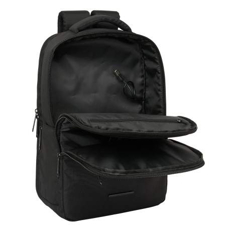 Laptop Backpack Sevilla Fútbol Club BUSINESS Black 29 x 44 x 15 cm