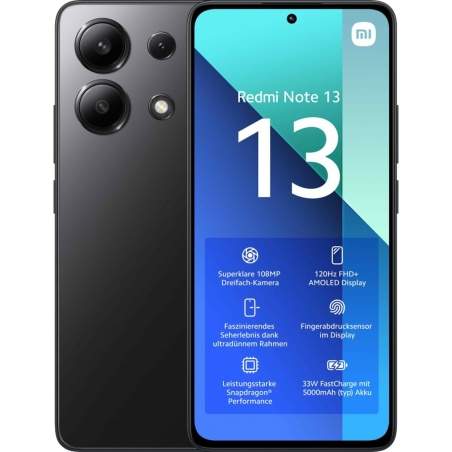 Smartphone Xiaomi REDMI NOTE 13 256 GB 6,67" Dimensity 6080 8 GB RAM Black