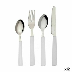 Cutlery Set White Stainless steel (12 Units)