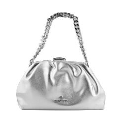 Borsetta a mano Michael Kors NOLA-SILVER