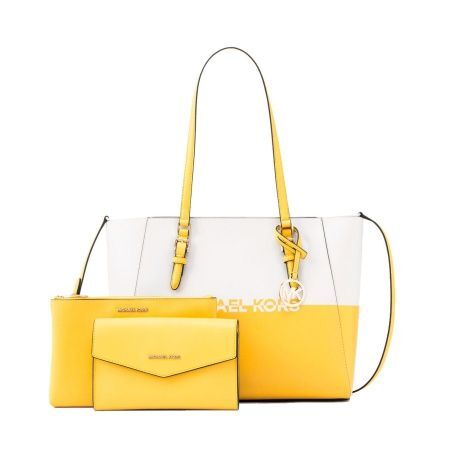 Women's Handbag Michael Kors CHARLOTE Yellow 27 x 34 x 11 cm