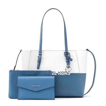 Women's Handbag Michael Kors CHARLOTE-DENIM-MULTI Blue 27 x 34 x 11 cm