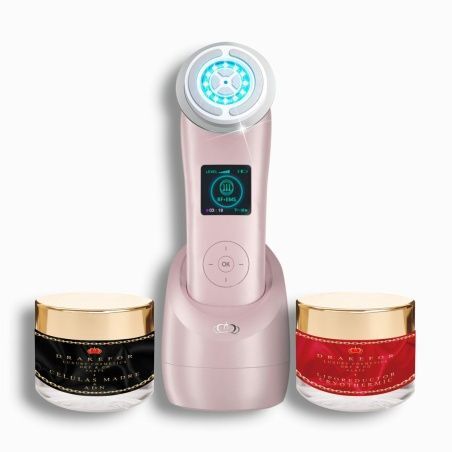 Facial Massager with Radiofrequency, Phototherapy and Electrostimulation Drakefor NANOSKIN EXTREME Pink 3 Pieces