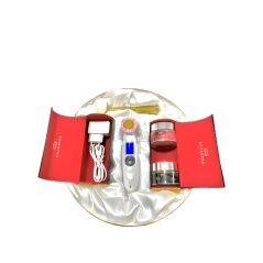 Facial Massager with Radiofrequency, Phototherapy and Electrostimulation Drakefor 9902 White 3 Pieces