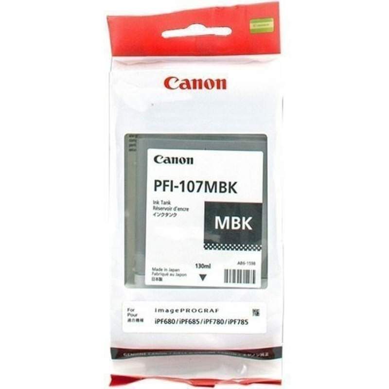 Cartuccia ad Inchiostro Originale Canon PFI-107MBK Bianco Nero opaco