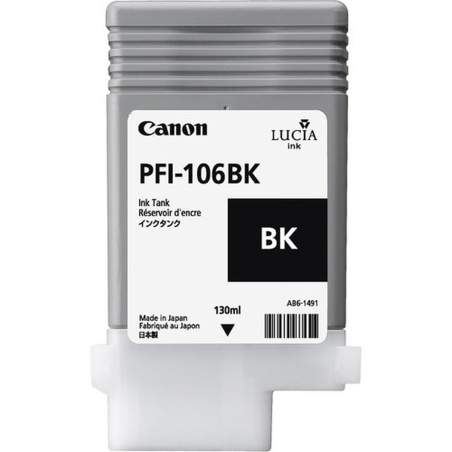 Cartuccia ad Inchiostro Originale Canon PFI-106 BK Nero