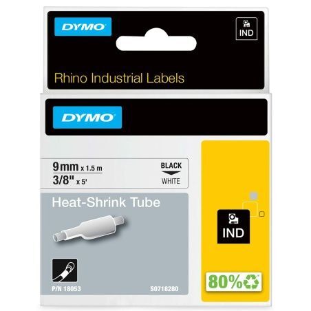 Laminated Tape for Labelling Machines Dymo 18053 White/Black Black/White 9 mm