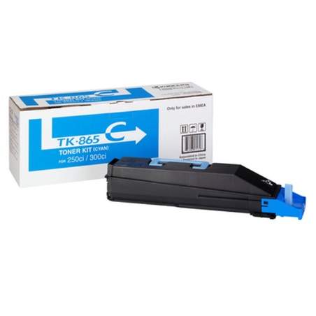 Toner Originale Kyocera TK-865C Ciano Nero/Blu